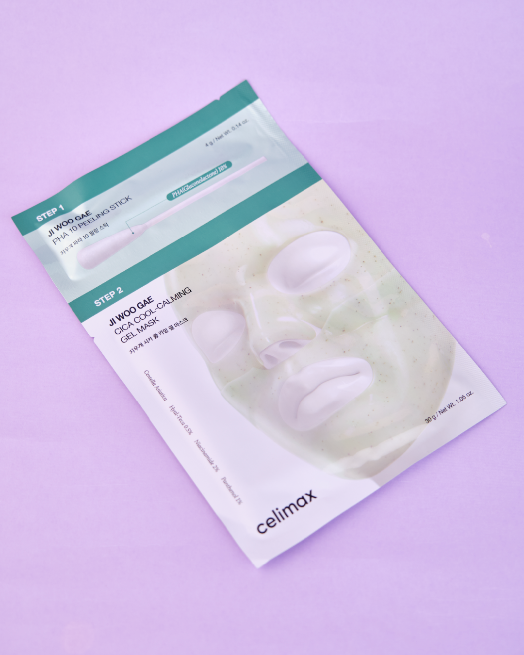 CELIMAX Ji Woo Gae Cica PHA Peel 2-Step Gel Mask